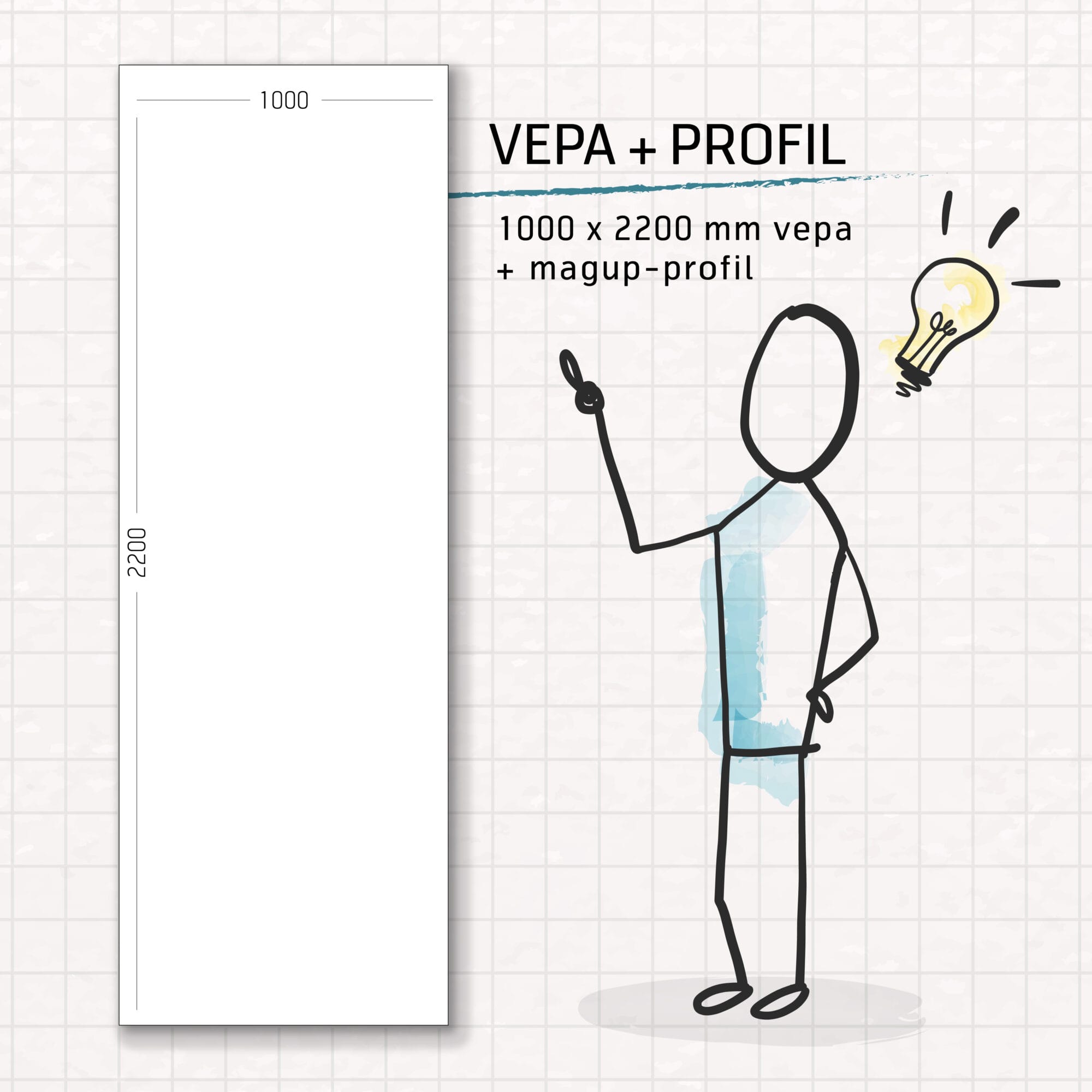 1000x2200 Vepa + profil 1000x2200 mm - Bild 1