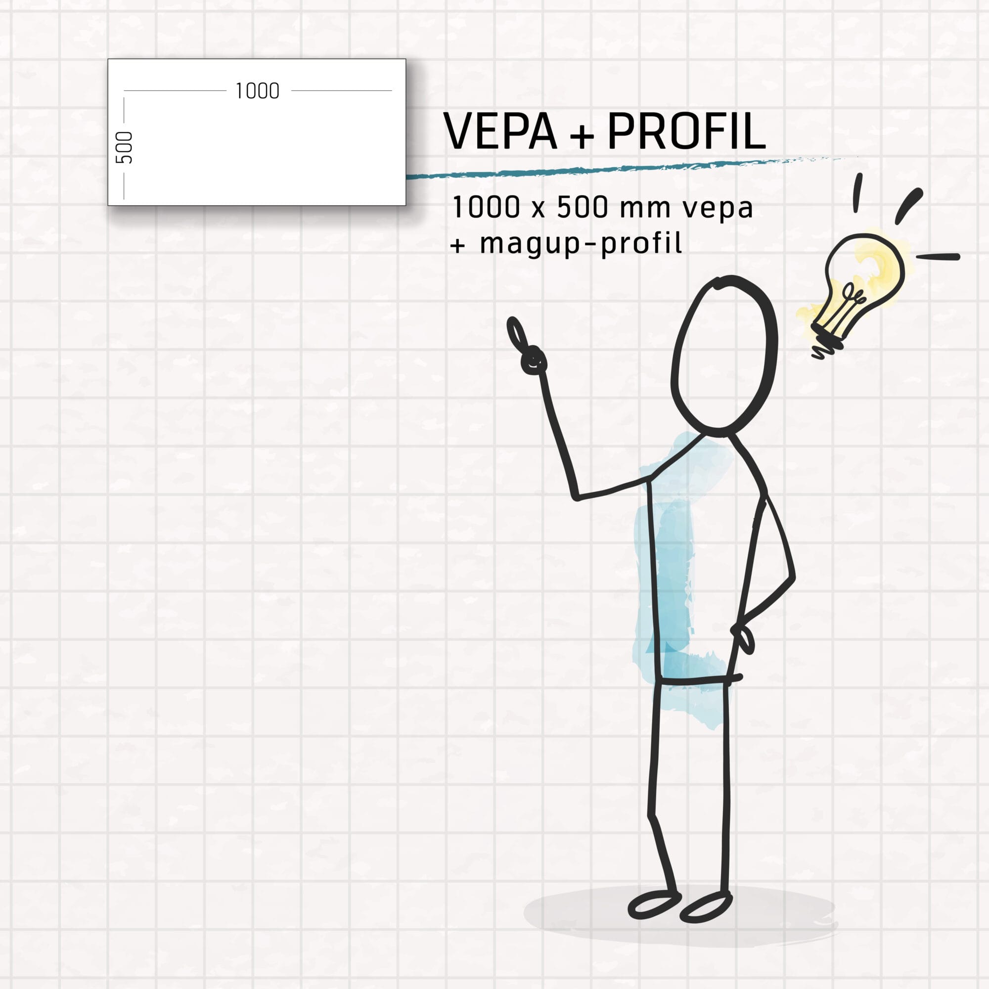 1000x500 Vepa + profil 1000x500 mm - Bild 1