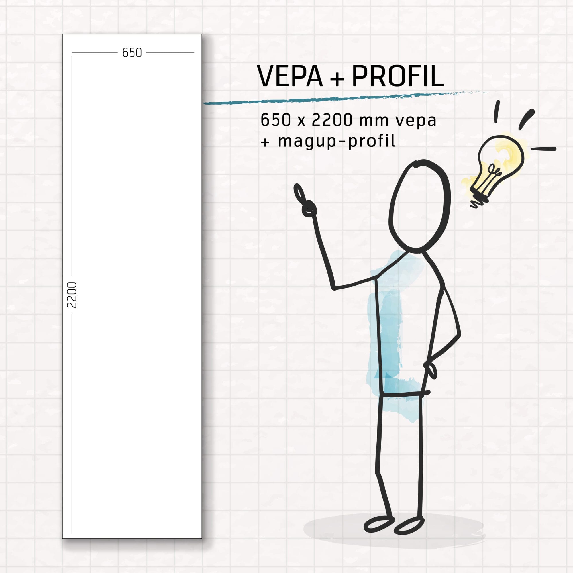 650x2200 Vepa + profil 650x2200 mm - Bild 1