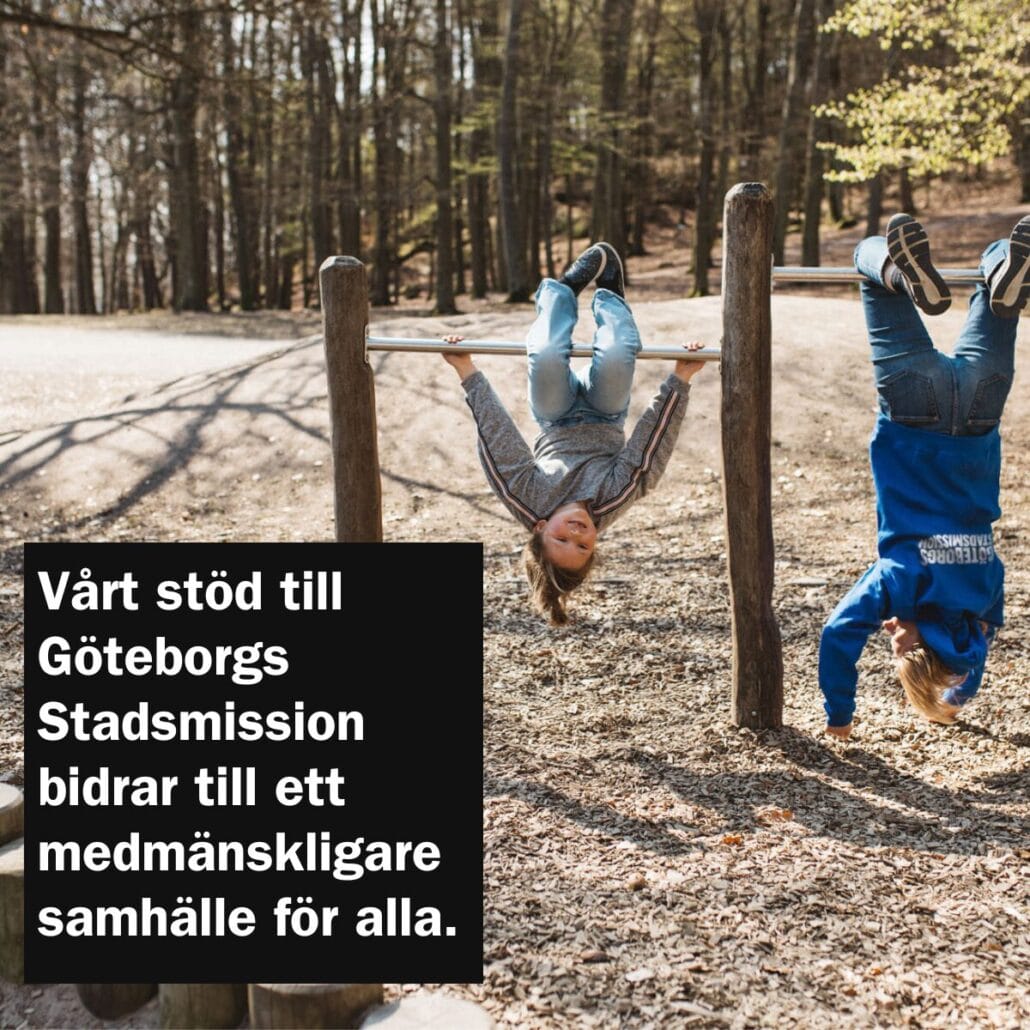 Vi stöttar Göteborgs Stadsmission